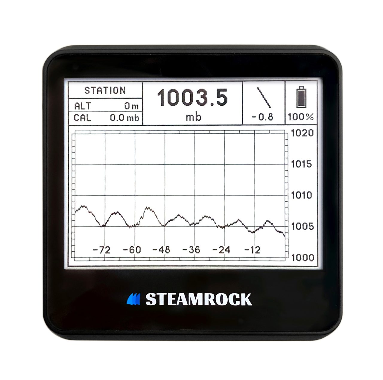 DIGITAL BAROMETER / BAROGRAPH Black Steamrock