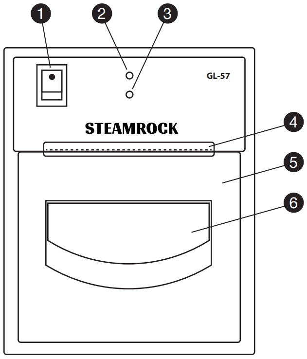 Steamrock GL-57 GNSS-Datensicherungsgerät Frontplatte